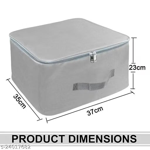 Moisture-Proof Underbed Wardrobe Clothes Storage Bags Pack of 2 Grey