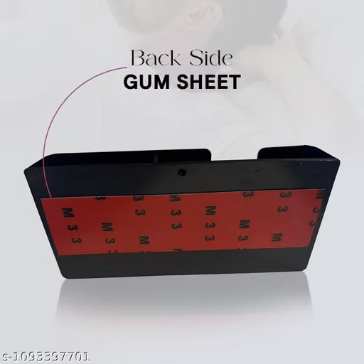 PR GR MAX Black 1 Wall Mount Mobile Charging Holder Storage Box