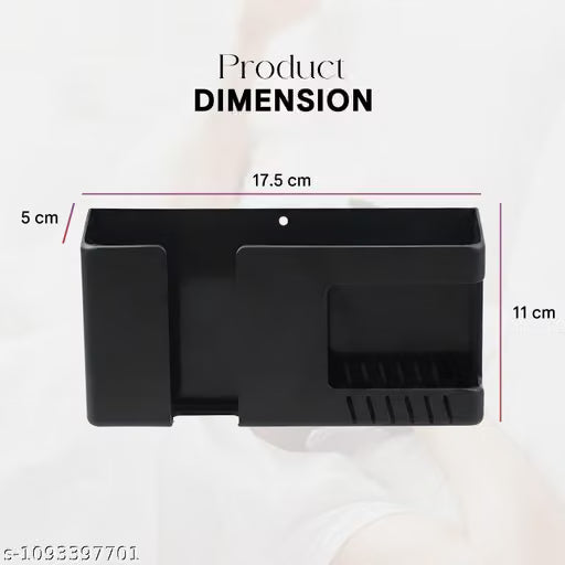 PR GR MAX Black 1 Wall Mount Mobile Charging Holder Storage Box