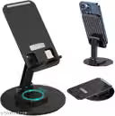 Laser Art Foldable Desktop Mobile Holder Stand Black