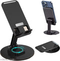 Laser Art Foldable Desktop Mobile Holder Stand Black